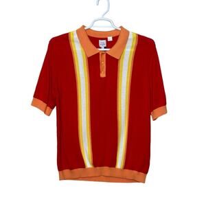 Max ‘n Chester red yellow short sleeves knit polo shirt size XXl